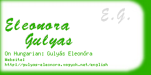 eleonora gulyas business card